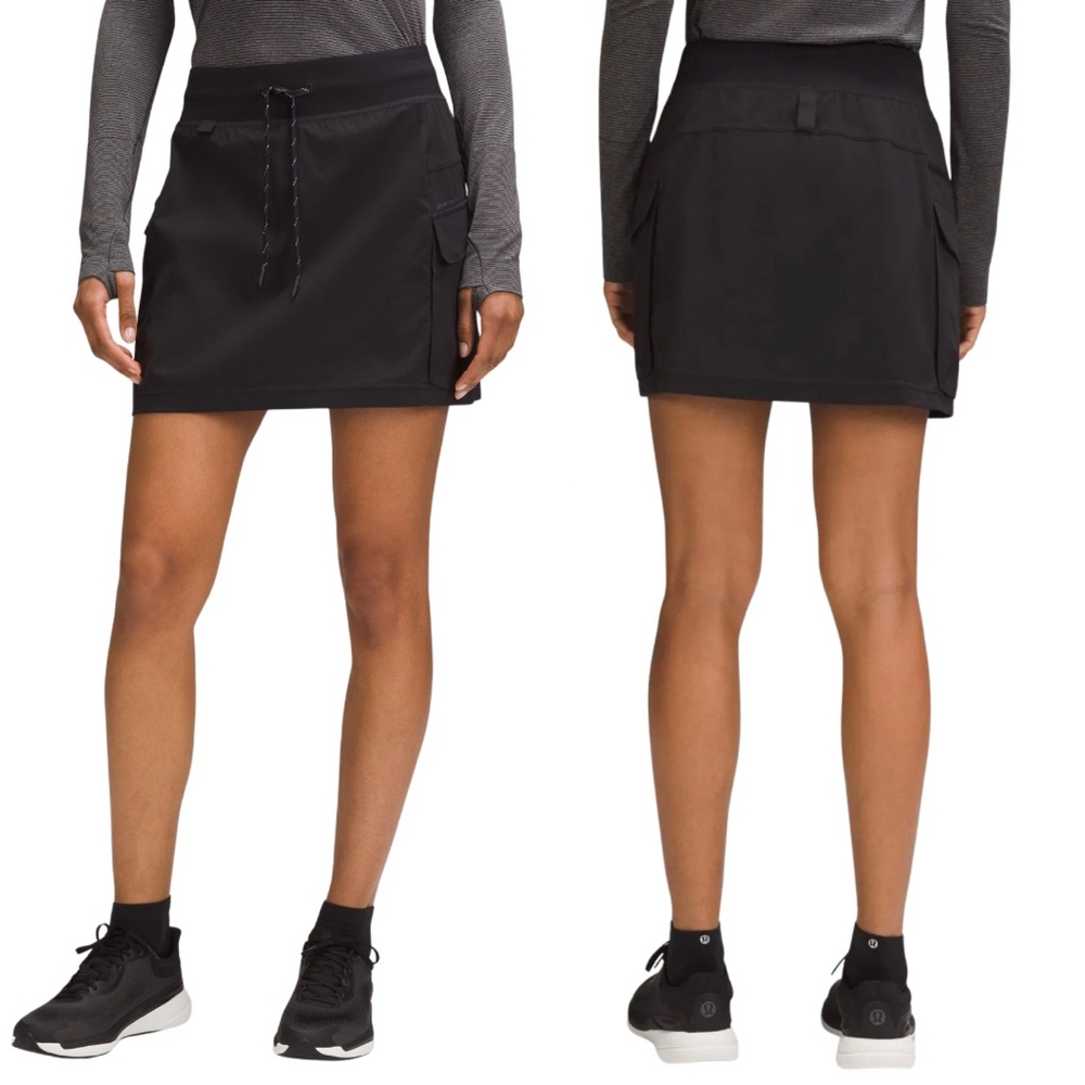 Lululemon Cargo High-Rise Hiking Skirt Size 8 Black